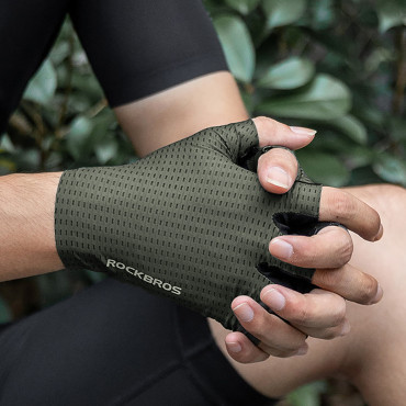 Luvas de bicicleta respirável com dedos tamanho xxl - verde