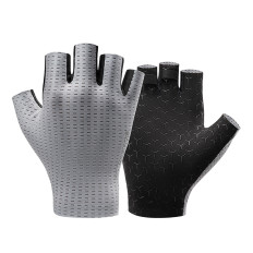 Guantes de bicicleta transpirables sin dedos Tamaño L - Gris