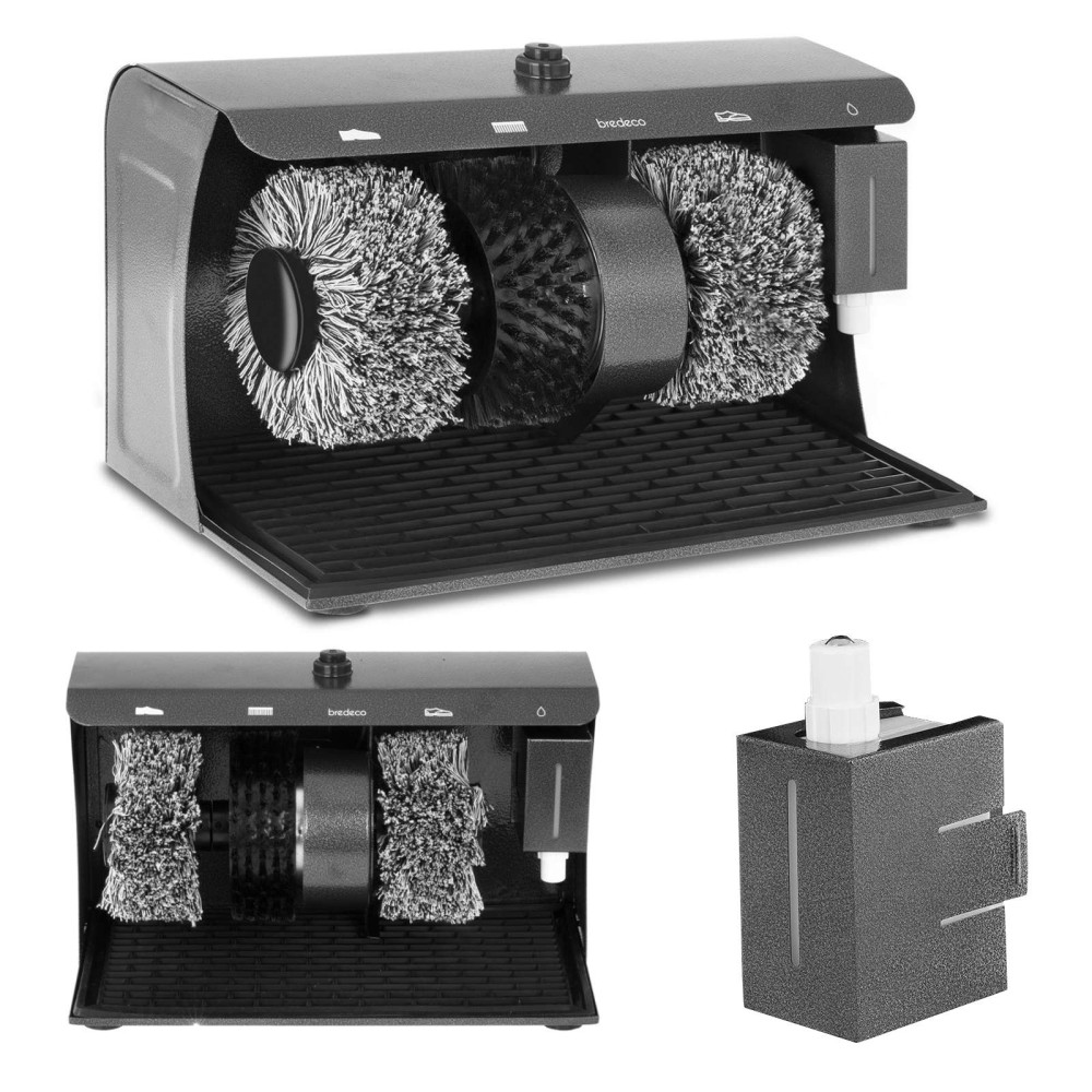 Persona de dispositivo de máquina para limpieza de zapatos Bredeco