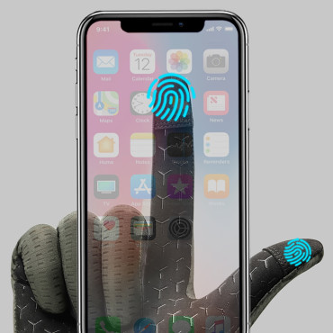 Gloves with a full L-color, green