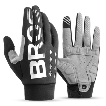 Gants de bicyclette Long XXL Taille - Noir et gris