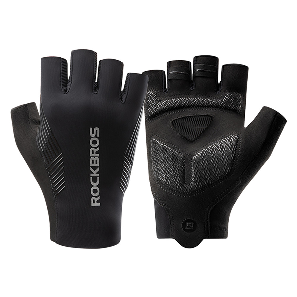Gants de vélo court sans doigts Taille S - Noir
