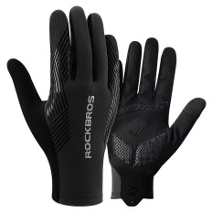 Guantes de bicicleta amortiguador tamaño completo XL - Negro
