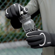 Gloves filled with waterproof S/M - black