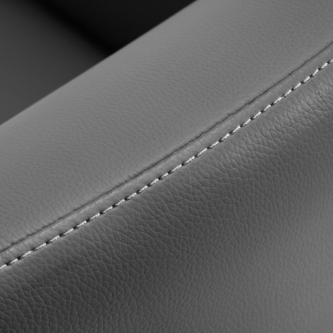 Cadeira de cabeleireiro Gabbiano Malaga dourada cinza — close-up da superfície