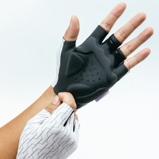 Fietsenhandschoenen MTB Maat S - wit en zwart