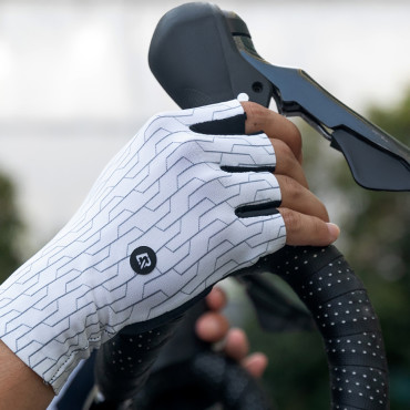 Gants de vélo Cyclisme Taille de la route L - Blanc et Noir