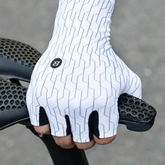 Colored highway gloves XL - white and black