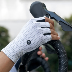 Colored highway gloves XL - white and black