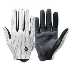 Gants de sport à vélo Full Spring-Summer Taille M - Blanc et Noir