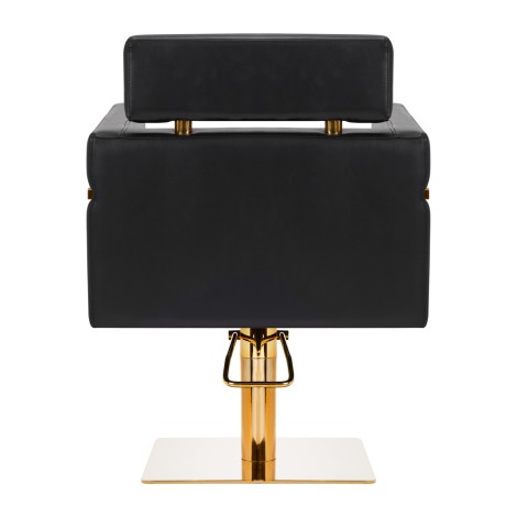 Gabbiano Friseurstuhl Toledo Gold Schwarz — Rückansicht