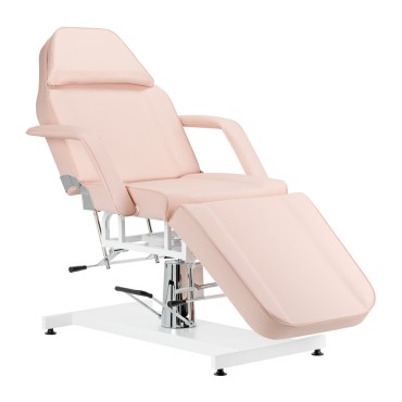 Hydraulisk kosmetisk stol Basic 210 rosa — sidosida