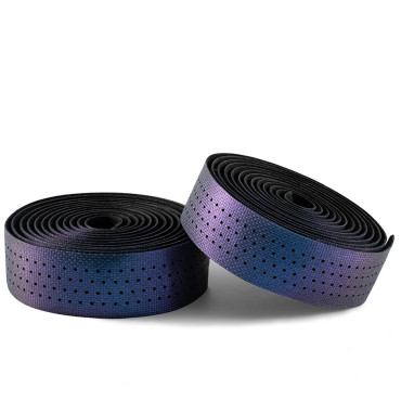 Envolvimento para uma direção de bicicleta de silicone perfurada com um efeito camaleão - roxo