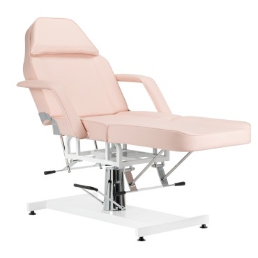 Hydraulische cosmetische stoel Basic 210 roze — zijaanzicht