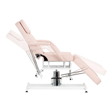 Hydraulische cosmetische stoel Basic 210 roze — zijaanzicht