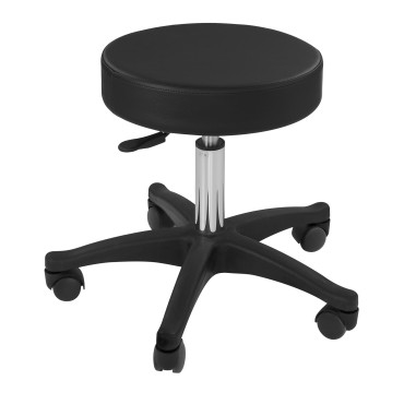 Banqueta Cosmética Poker Poker Rotary on Wheels Physa Aversa Black
