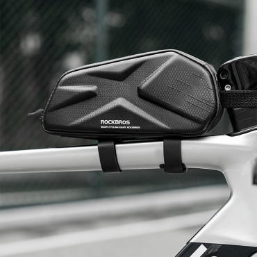 Ot Stiffeded Bicycle Bag vodoodporna na okvir 1.4l - črna