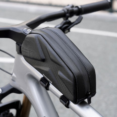 Versteifte Fahrradbeutel wasserdicht auf Rahmen 1.4l - Schwarz