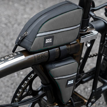 Trojuholníkový bicykel taška na ráme 0,8l - hnedý