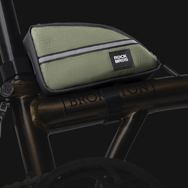 Trojuholníkový bicykel taška na ráme 0,8l - hnedý