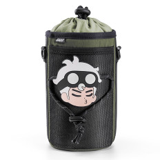 Bolsa de bicicleta para uma garrafa de garrafa de água com uma alça de braço 1L - verde