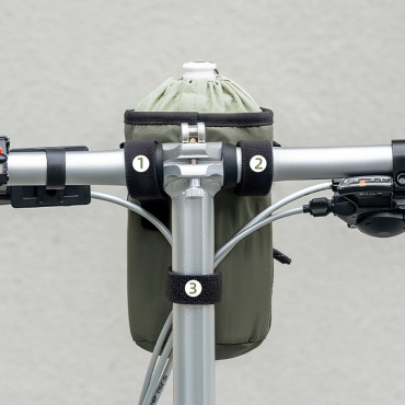 Bolsa de bicicleta para uma garrafa de garrafa de água com uma alça de braço 1L - verde