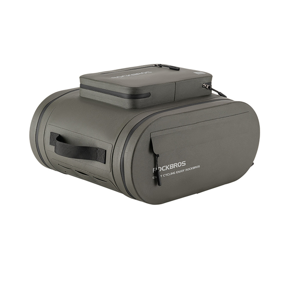 Bicycle jacket waterproof luggage compartment 14l - grey