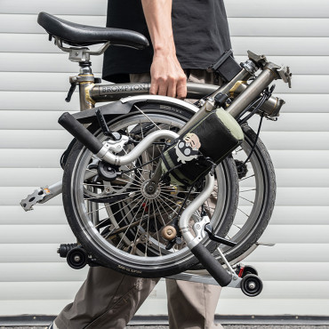 Fahrradtasche für eine Flasche Wasserflasche mit einem 1L-Armband - grün