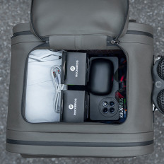 Bicycle jacket waterproof luggage compartment 14l - grey