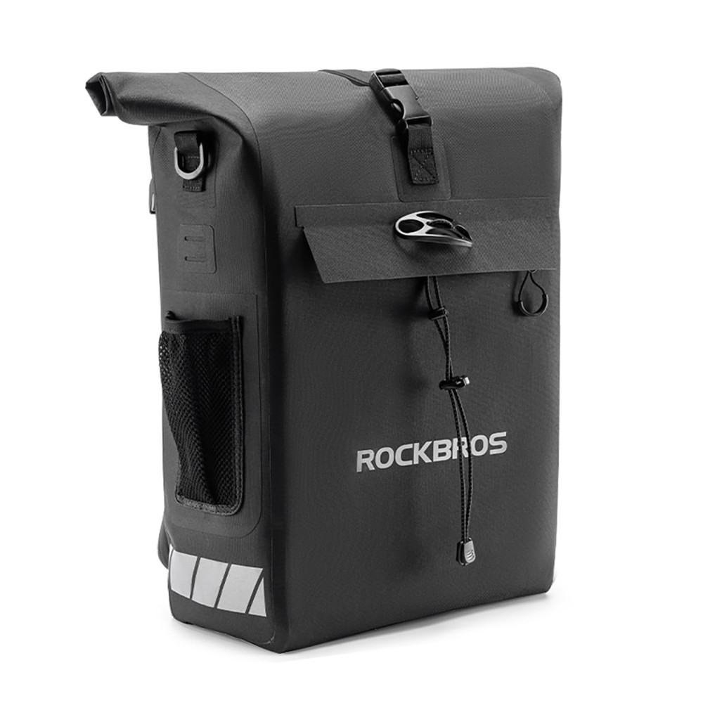 Painel de bicicleta com função de mochila impermeável com gancho de capacete 18L - preto