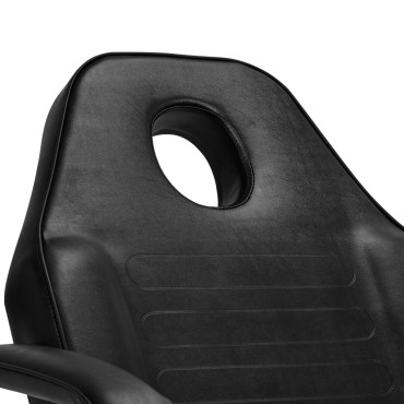Fauteuil cosmétique hydraulique Basic 210 noir — gros plan dossier