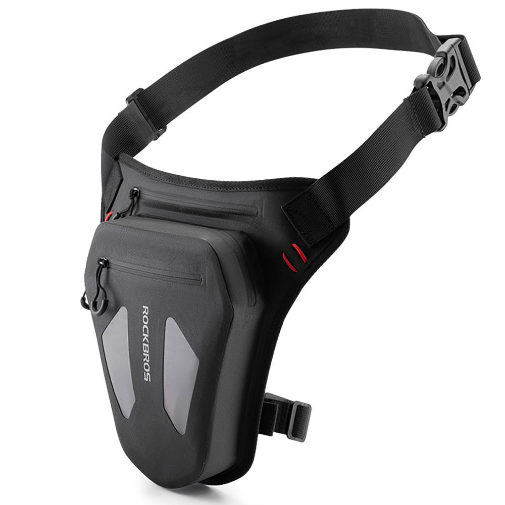 Borsa da moto. Sachet sulla gamba. Cintura UDO. Braccio - nero