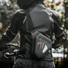 Motocyklový pytel. Sáčku na noze. UDO pás. Paže - černá