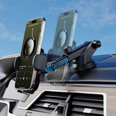 Suporte de carro no smartphone F2N Checkered 360 graus aeronaves - preto