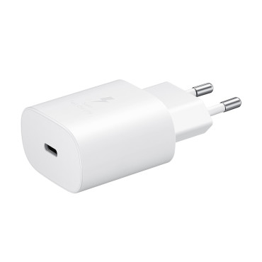 Snabb Samsung USB-C 25W - White Network Charger - Vit