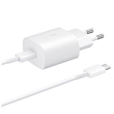 Samsung USB-C 25W Omrežni polnilnik z USB-C kablom - bel