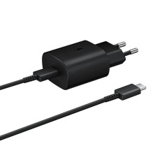 Ładowarka sieciowa Samsung USB-C 25W z kablem USB-C - czarna