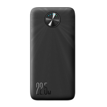 PowerBank 20000MAH USB-C USB-A 22,5W - melns