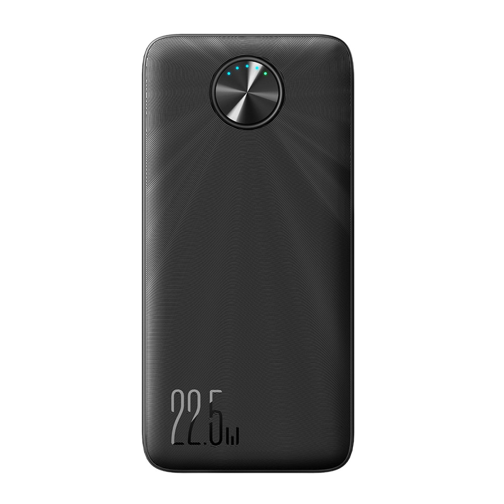 Powerbank 20000mAh USB-C USB-A 22.5W - Musta