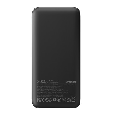 Powerbank 20000mAh USB-C USB-A 22.5W - Musta