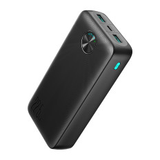 PowerBank 20000MAH USB-C USB-A 22,5W - melns