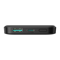 PowerBank indukčný 5000Mah USB-A USB-C 20W s káblom USB-C - čierny