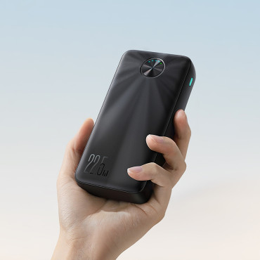 Powerbank 20000mAh USB-C USB-A 22.5W - Musta