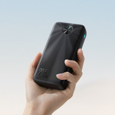 PowerBank 20000MAH USB-C USB-A 22,5W - melns