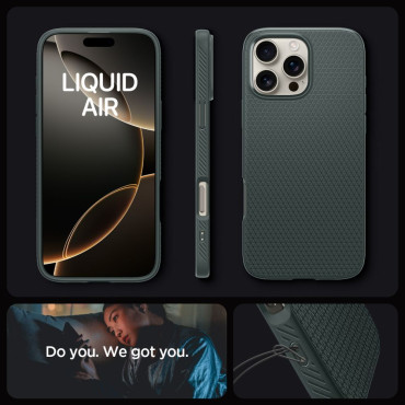Prípad na iPhone 16 Pro Max Kvapalný vzduch - Zelená