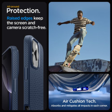 Fallfall på iPhone 16 Pro Max flytande luft - blå