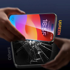 Karkaistu lasi, jossa on asennuskehys iPhone 16 Pro max - 2 kpl.