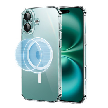 Caso su iPhone 16 Plus Classy Cleary Magnetic con Magsafe - Trasparente