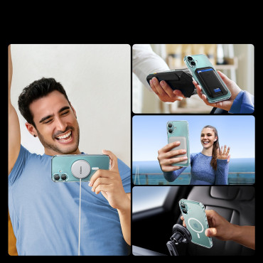 Θήκη για το iPhone 16 συν αριστοκρατικό σαφές μαγνητικό με το Magsafe - διαφανές