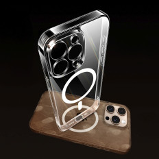 Prípad na iPhone 16 Pro CLUY CLEAR Magnetic s Magsafe - transparentný